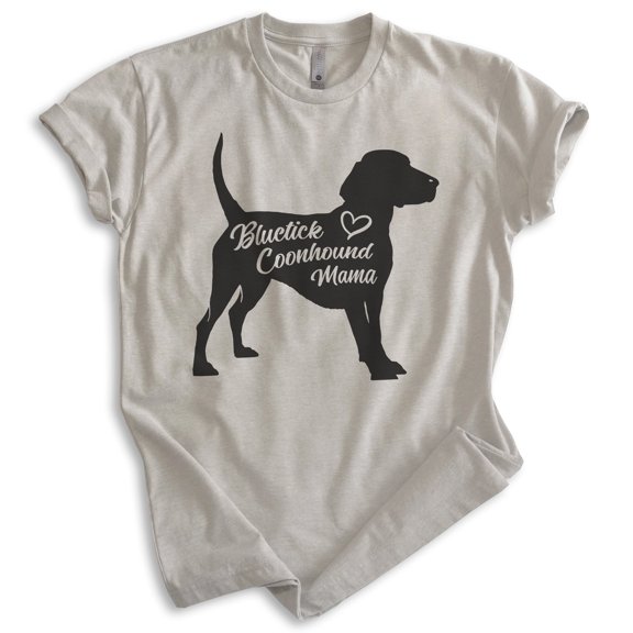 Bluetick Coonhound Mama, Unisex Women's Shirt, Bluetick Coonhound, Hound Owner, Funny Dog Mama Gift, Light Silk Gray, Medium