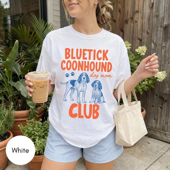 Bluetick Coonhound Mom Club Shirt, Bluetick Coonhound Lover Gifts, Vintage Style Dog Mama Graphic Tee