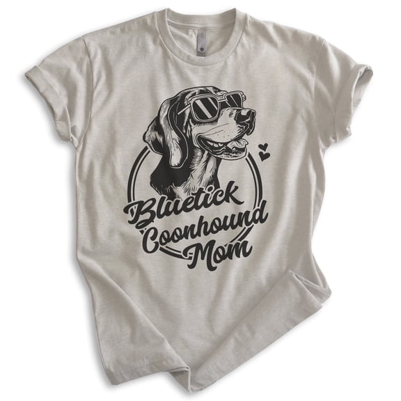 Bluetick Coonhound Mom, Unisex Women's Shirt, Bluetick Coonhound, Hound Owner, Funny Dog Mom Gift, Light Silk Gray, Medium