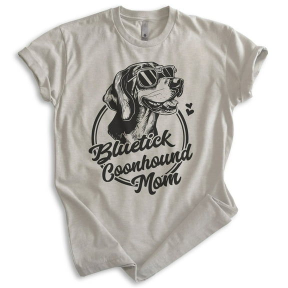 Bluetick Coonhound Mom, Unisex Women's Shirt, Bluetick Coonhound, Hound Owner, Funny Dog Mom Gift, Light Silk Gray, XX-Large