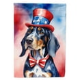 thumbnail image 1 of Bluetick Coonhound Patriotic Garden Flag 11.25 in x 15.5 in, 1 of 5