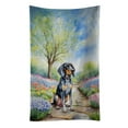 thumbnail image 1 of Bluetick Coonhound Spring Path Kitchen Towel, 1 of 5