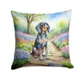 thumbnail image 1 of Bluetick Coonhound Spring Path Throw Pillow 14 in x 14 in, 1 of 6