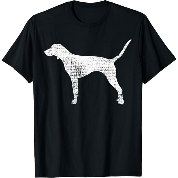 Bluetick Coonhound T-ShirtMen's and women's gift, black and white T-shirt, size: Extra large S-4XL