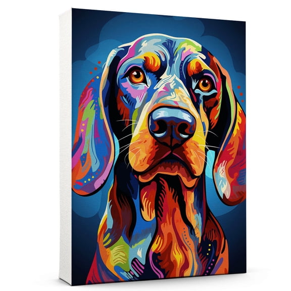 Bluetick Coonhound Watercolor Dog Art Print Poster, Wall art Painting Decor, Puppies Colorful, Puppy Pop Art Home Decor Artwork For Bedroom Living Room Bathroom Decor,