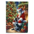 thumbnail image 1 of Bluetick Hound and Santa Claus House Flag 28 in x 40 in, 1 of 7
