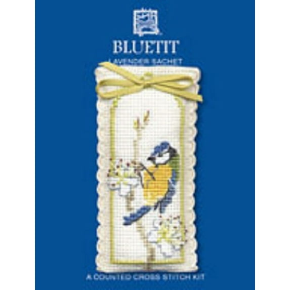 Bluetit Lavender Sachet: A Counted Cross Stitch Kit