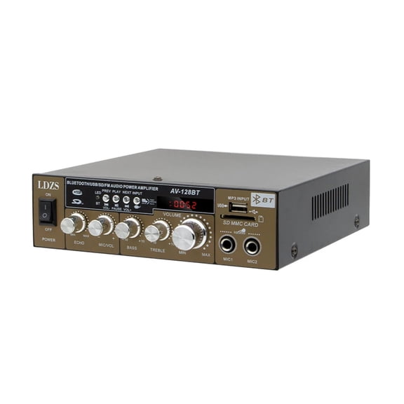 Bluetooth 2.0 Sound Power Amplifier 120W Mini Hifi Stereo Class D Home Amplifier Bass Treble Home Theater