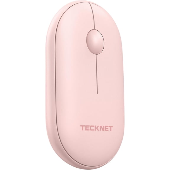 Bluetooth , 2.4G Silent Wireless for 2 Modes(BT3.0/5.0+2.4Ghz), ed Grip with USB Receiver, Quiet Click Portable Compatible with PC, Chromebook, Mac - Pink
