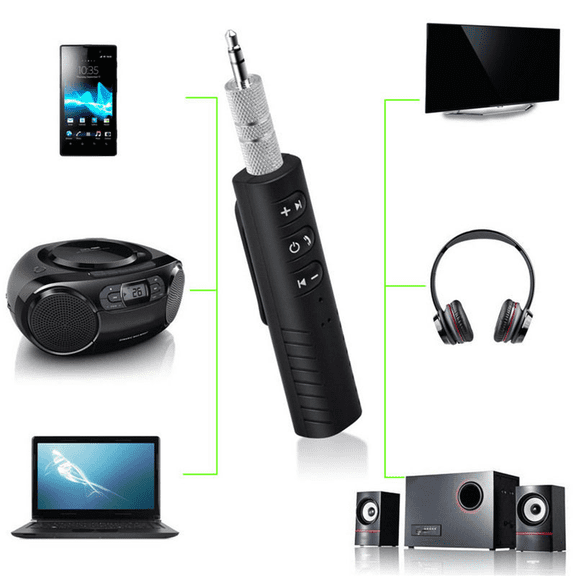 Bluetooth 3.5mm Channel Stereo Receiver with Accessories Included