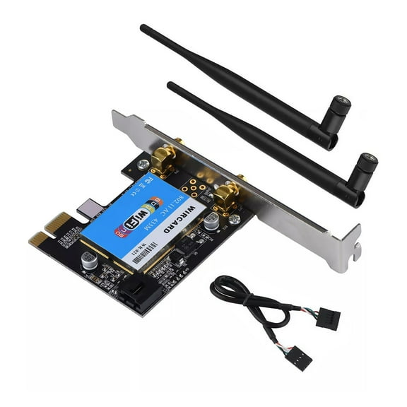 Bluetooth 4.0 Dual Band PCIE Wireless Card Plug Play, No Driver Installation Required for Desktop Computers