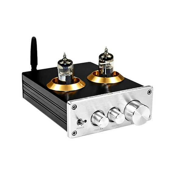 Bluetooth 4.2 Tube Preamp Amplifier Stereo Preamplifier with Treble Bass Tone Adjustment