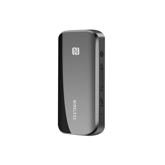 Bluetooth 5.0 2-in-1 Transmitter Receiver, Elastic Press Clip Car Wireless Adapter, Hands-Free Call Audio Transmitter for Car TV Headphones PC Home Stereo
