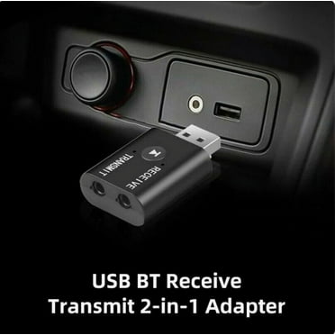 Bluetooth 5.0 2in1 Transmitter Receiver Car Wireless Audio Adapter USB 3.5mm lot