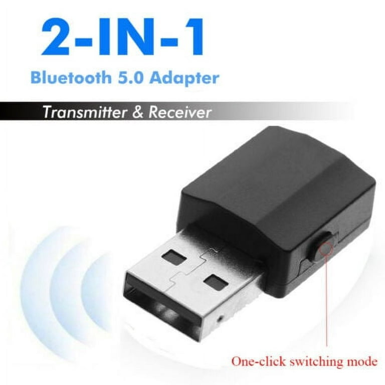 5.0 Bluetooth 2 en 1 adaptador para PC / tv / coche