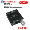 thumbnail image 1 of Bluetooth 5.0 Amplifier Board 100Wx2 - TPA3116D2 Stereo Audio Power Amp Module With Bass Treble Control, For Subwoofer, Home Theater, DIY Speaker Projects, 1 of 5