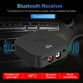 thumbnail image 1 of Bluetooth 5.0 Audio Receiver Wireless Transmitter NFC Car Wireless Speaker Adapter 3.5mm AUX+2 RCA, 1 of 8