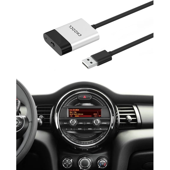 Bluetooth 5.0 Car Adapter for BMW Mini Cooper – USB & AUX, iPod Music, iOS/Android