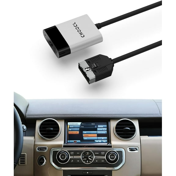 Bluetooth 5.0 Car Adapter with iPod Cable for Land Rover, Range Rover & Jaguar, aptX-HD Audio