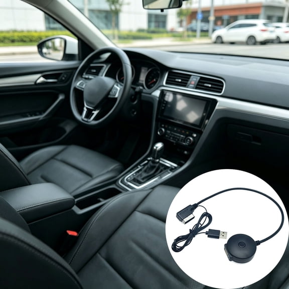 Bluetooth 5.0 Car Audio Adapter with AptX and Noise Cancellation, 3.5mm Aux/USB/MDI to Wireless Bluetooth Music Receiver for iPhone Android Phone and Stereo System