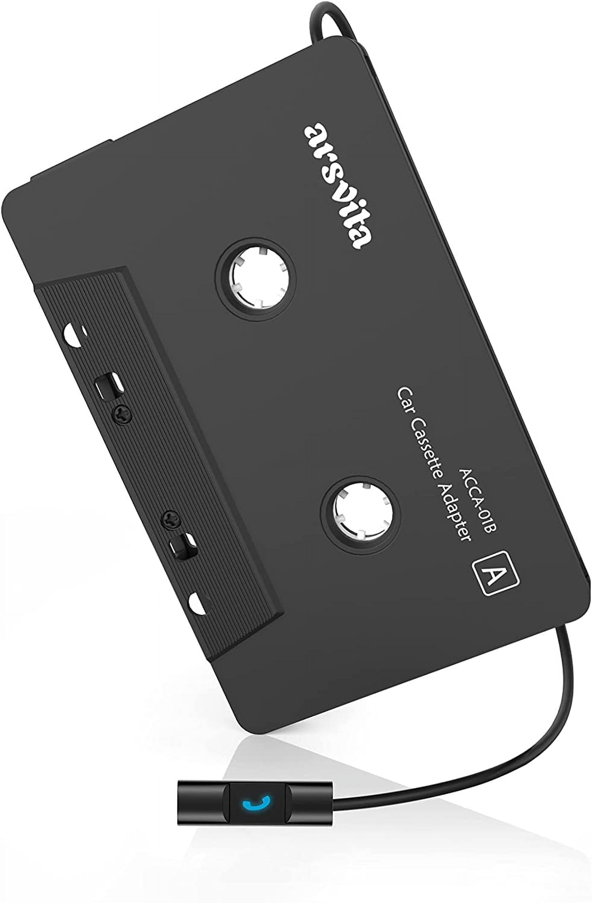Arsvita Bluetooth 5.0 Audio Cassette Receiver Hands free Calls Car Stereo Adaptor for iPhone Walmart