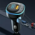 thumbnail image 1 of Bluetooth 5.0 FM Transmitter Car Charger with QC3.0 & PD Fast Charging, Hands-Free Call USB Type-C Dual Port – Wireless Music Player for iPhone Android via FM Radio Adapter, 1 of 9