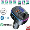 thumbnail image 1 of Bluetooth 5.0 FM Transmitter Wireless MP3 TF Radio Adapter USB Charger Car Kit 2, 1 of 7