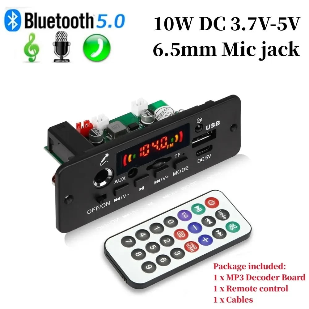 Yominerr 2x100W 12V Verstärker Audio-Player Bluetooth 5.0 MP3-Decoder-Board MP3-Player Auto FM-Radio-Modul TF USB-Mikrofon Anruf Aufzeichnen Yominerr 2x100W 12V Verstärker Audio-Player Bluetooth 5.0 MP3-Decoder-Board MP3-Player Auto FM-Radio-Modul TF USB-Mikrofon Anruf Aufzeichnen