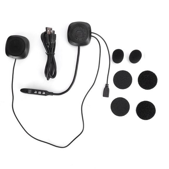 Bluetooth 5.0 Motorcycle Helmet Headset Stereo Hands Free Call Headphone with Mic