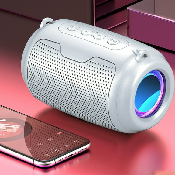 Bluetooth 5.0 Portable Speaker with TWS Pairing TF Card USB Playback FM Radio 800mAh Battery 5W Output for Outdoor Indoor Use