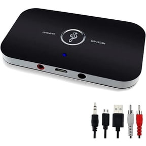 Bluetooth 5.0 Transmitter Receiver, 2-in-1 Wireless Audio Adapter,3.5mm AUX RCA Adapter for TV PC Headphones Car Home Stereo System