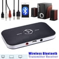 thumbnail image 1 of Bluetooth 5.0 Transmitter Receiver,2-in-1 Wireless Audio Adapter,3.5mm AUX RCA Adapter for TV PC Headphones Car Home Stereo System, 1 of 11
