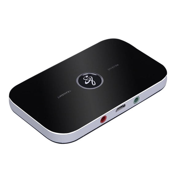 Bluetooth 5.0 Transmitter Receiver, 2-in-1 Wireless Audio Adapter with 3.5mm AUX Input/Output, for Home Stereo, Car Audio, Headphones, Speakers