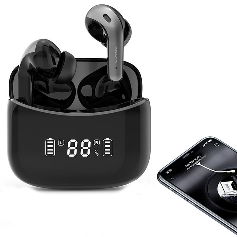 Bluetooth 5.0 Wireless Earbuds with Wireless Charging Case IPX7 Waterproof  TWS Stereo Headphones in Ear Built in Mic Headset Premium Sound with Deep 