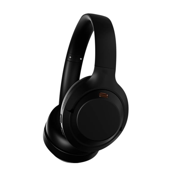 Bluetooth 5.0 Wireless Headphone with Active Noise Cancellation - 30-Hour Battery Life, USB-C Fast Charging, Virtual Assistant Button, Foldable,Black