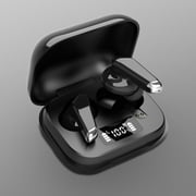 Bluetooth 5.0 Wireless In-Ear Earbuds with LED Digital Display Charging Case, HiFi Stereo Sound & Built-in Mic, Ergonomic Stable Fit Headphones for Sports Work Driving
