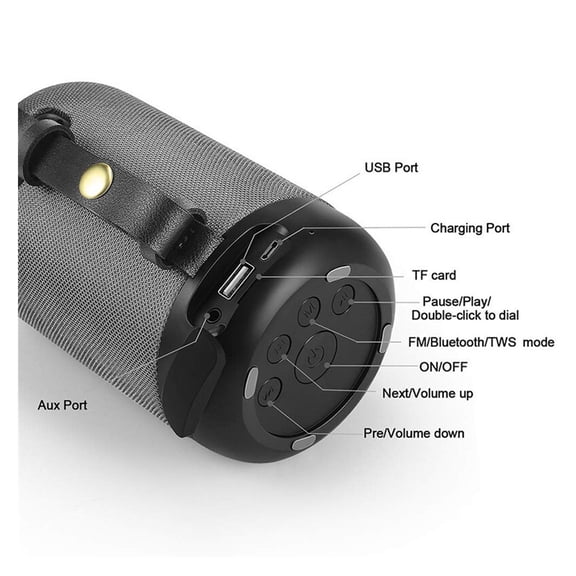 Bluetooth 5.0 Wireless Speaker 10w Wireless Bluetooth Speaker Bass Ipx56 Waterproof Built-in Microphone Music Speakers For Phone ,Easy to Install