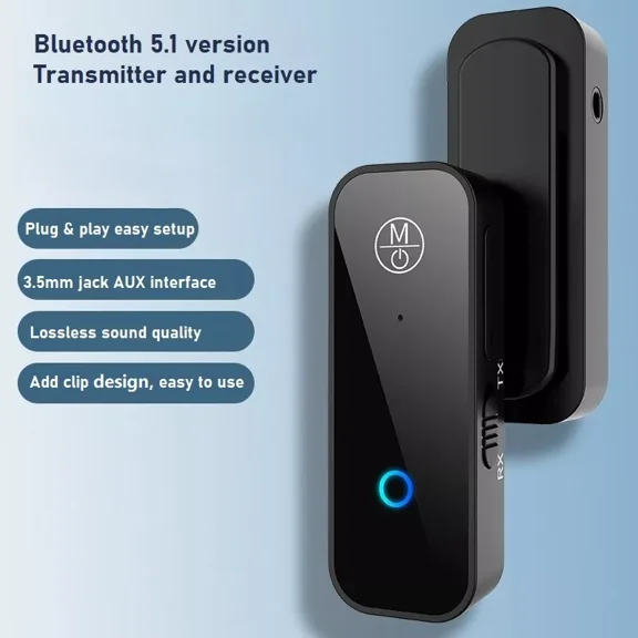 Bluetooth 5.1 Transmitter Receiver Usb Wireless For Car Music Audio Aux Adapter