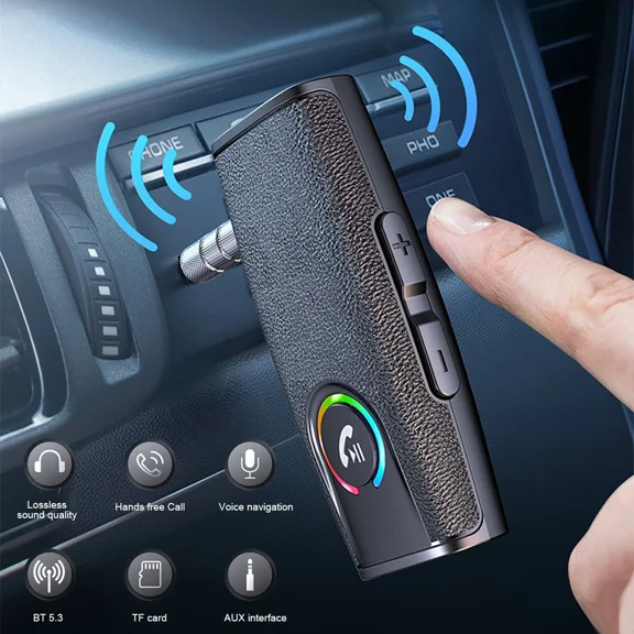 Bluetooth 5.3 Audio Music Receiver Handsfree Wireless 3.5Mm Aux Home Car Adapter