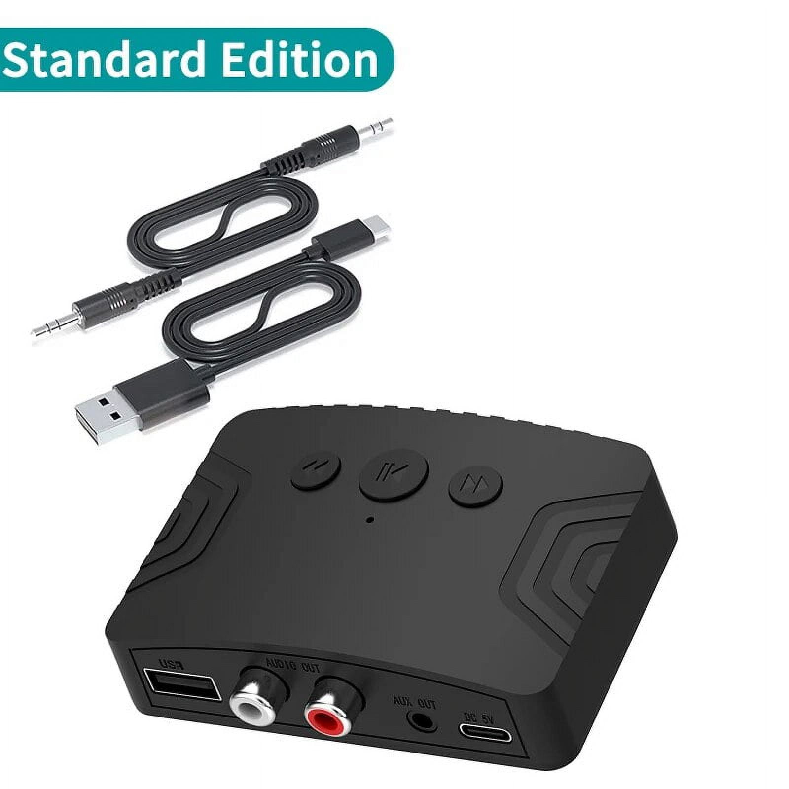 Bluetooth 5.3 Audio Receiver 3.5mm AUX RCA USB Stereo Music Wireless Adapter Support U Disk Play For Car Kit Speaker Amplifier Standard Edition