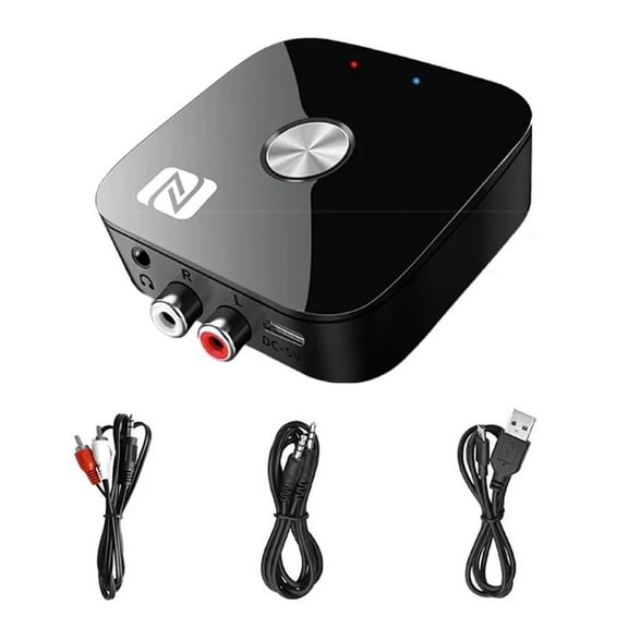 Bluetooth 5.3 Audio Receiver NFC 3.5mm AUX Bluetooth Adapter for Stereo Receiver