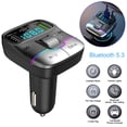 thumbnail image 1 of Bluetooth 5.3 Car Adapter, FM Transmitter Car Adapter, Cigarette Lighter Adapter with USB Fast Charger, Radio Music Adapter LED Display Hands-Free Calling Suitable for Cars Suv Trucks, 1 of 8