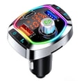 thumbnail image 1 of Bluetooth 5.3 FM Transmitter for Car, Radio Transmitter for Car, QC18W & PD30W Fast Charging, Dual Screen Display, 7 Color LED Backlit Lights, Voice Assistant, Hands-Free Calling,Auto Memory Function, 1 of 7