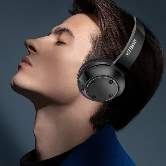 Bluetooth 5.3 Over-Ear Headphones with Retractable Wired Function, HiFi Deep Bass Full Enclosed Headset, Support TF Card Long Standby for Gaming Music Travel