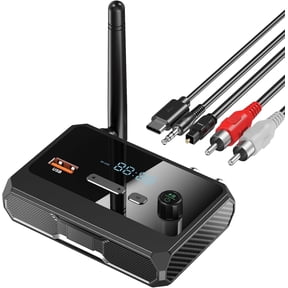 Bluetooth 5.3 Receiver for Home Stereo, RCA Bluetooth Adapter, Low Latency & HD Music Audio, Support Optical AUX 3.5mm, RCA Receiver Adapter for Speakers, Music Streaming Stereo System