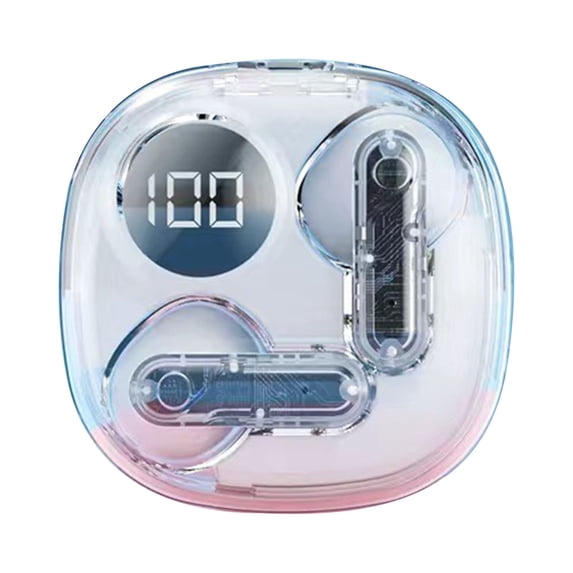 Bluetooth 5.3 TWS Earbuds Active Noise Cancelling Sports Gaming, Ergonomic Secure Fit Touch Control LED Power Display, Type-C Fast Charge HiFi Bass Sound for Office Sports Smartphone