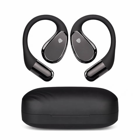 ETEPEHI Wireless Earbuds - Bluetooth 5.3 Open Ear Earbuds with Digital Display - IPX7 Lightweight Air Conduction Bluetooth Headphones for Workouts/Running (Black)