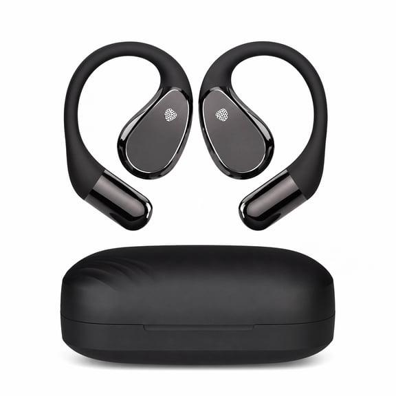 ETEPEHI Wireless Earbuds - Bluetooth 5.3 Open Ear Earbuds with Digital Display - IPX7 Lightweight Air Conduction Bluetooth Headphones for Workouts/Running (Black)