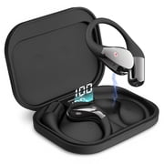 ETEPEHI Open Ear Earbuds - Bluetooth 5.3 Wireless Earbuds with Digital Display - IPX7 Lightweight Air Conduction Bluetooth Headphones for Workouts/Running (Black)