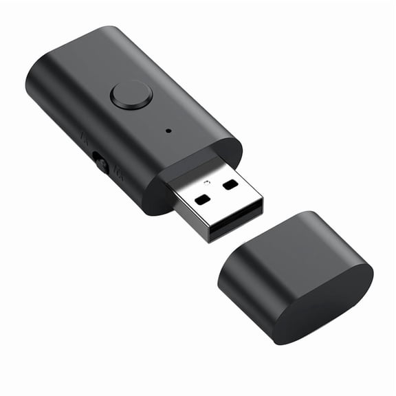 Bluetooth 5.3 Transceiver Receiver 2 in 1 USB Bluetooth Adapter, 3.5mm Aux Wireless USB Adapter for PC Home Sound System